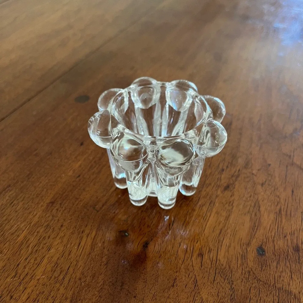 Vintage‎ Midcentury Glass Candle Holder
